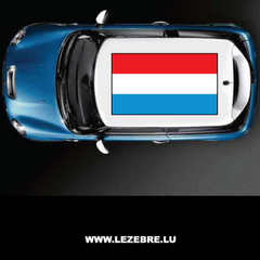 Sticker Toit Auto Drapeau Luxembourgeois