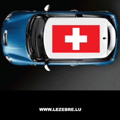 Sticker Autodach Flagge Schweiz