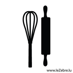 Whisk and rolling pin Decal