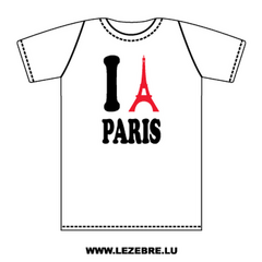 T-Shirt I Love Tour Eiffel Paris