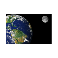 Sticker Déco Terre et la lune