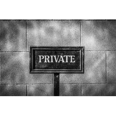 Private sign deco decal