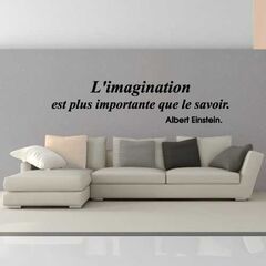Sticker L'imagination est plus importante que le savoir. Albert Einstein.