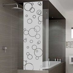 Soap bubbles shower door decal