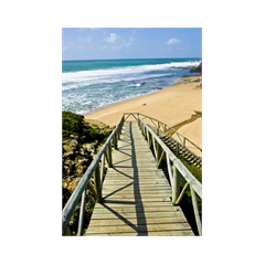 Sticker Deko Chemin en bois vers plage Portugal