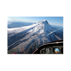 Sticker Deko Cockpit Flugzeug et montagne