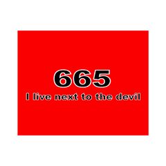 T-Shirt "665, I live next the devil"