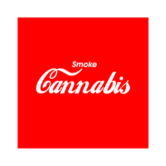T-Shirt Smoke Cannabis parody Coca-Cola