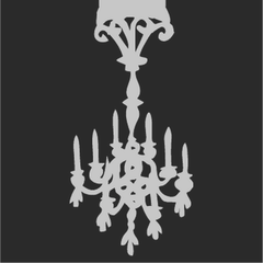 Candle Chandelier Decal