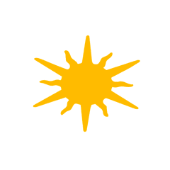 Sticker Dekorativ Sonne