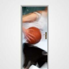Basketball door decal