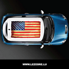 American flag car roof sticker