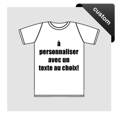 T-Shirt à texte modifiable