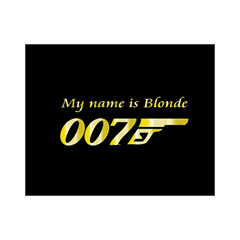 T-Shirt My Name is Blonde 007 parody James Bond