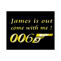 Casquette 006 James is Out parodie 007 Bond