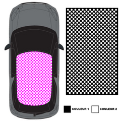 Car Roof Polka dot Decal  Total Covering