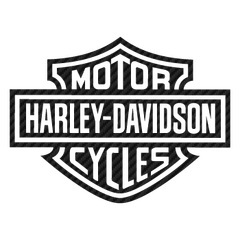 Sticker Karbon Harley Davidson Logo