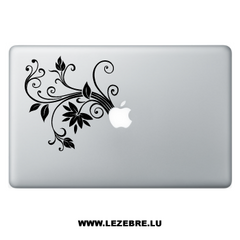 Sticker Macbook Fleurs Design