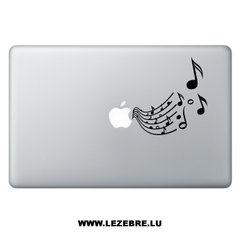 Sticker Macbook Notes de Musique