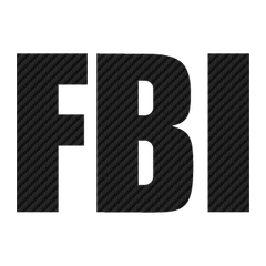 Sticker Carbone FBI Logo