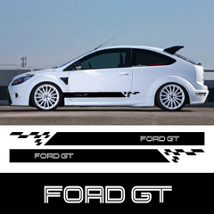 Car side Ford GT stripes stickers set