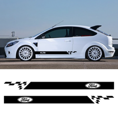 Car side Ford logo stripes stickers set