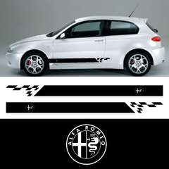 Kit Stickers Bandes Bas de Caisse Alfa Romeo Logo