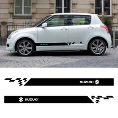 Car side Suzuki logo stripes stickers set