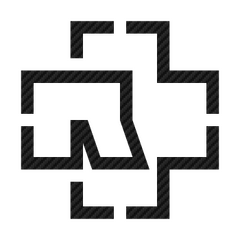 Sticker Carbone Rammstein R-Cross Logo