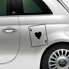 Ace of Hearts Fiat 500 Decal