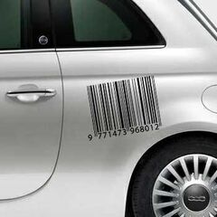 Barcode Fiat 500 Decal