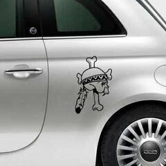 Indian Skull Fiat 500 Decal 19