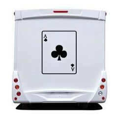 Ace of Clubs Camping Car Decal