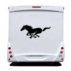 Sticker Camping Car Cheval Galop