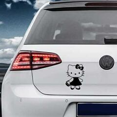 Sticker VW Golf Deko Hello Kitty Panier