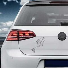 Mermaid Cartoon Volkswagen MK Golf Decal