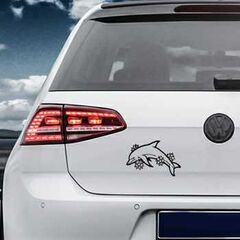 Sticker VW Golf Dauphins Fleurs