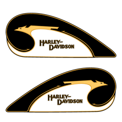 Kit stickers pour réservoir rétro Harley-Davidson ★