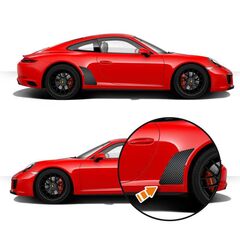 Porsche 911 ( Carrera, S, GTS, 4 S, Targa & GT3) Seitenschutz Karbon Aufkleber Set