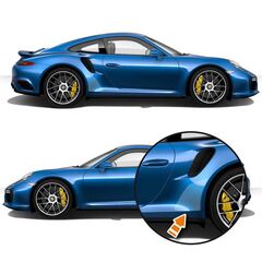 Porsche 911 Turbo (Turbo S & Turbo Cabrio) Seitenschutz Durchsichtige Aufkleber Set