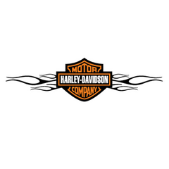 Harley Davidson Flaming Decal #2