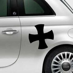 Pochoir Fiat 500 Croix Celtique