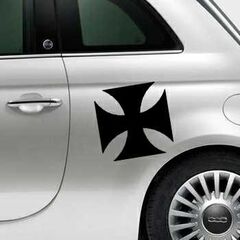 Stencil Fiat 500 Maltese Cross