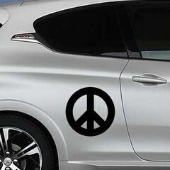 Stencil Peugeot Peace & Love Logo II