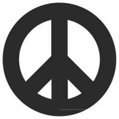 Schablone Peace & Love Logo II