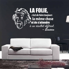 Sticker Citation Einstein "La Folie"