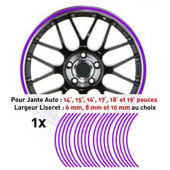 Decal Car Wheel Rim Purple