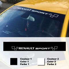Aufkleber Banner-Sonnenblende Auto Renault Sport