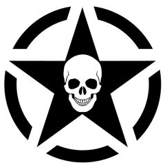 Sticker US ARMY STAR Decal Skull