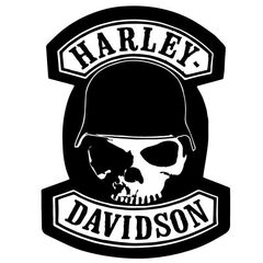 Sticker Harley Davidson Skull Helmet Decal